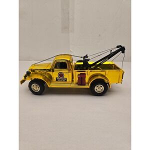 Havoline Motor Oil Tow Truck Diecast Model Gold Finish Vintage Style